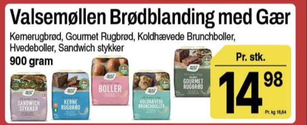 Valsemøllen, Kernerugbrødsblanding