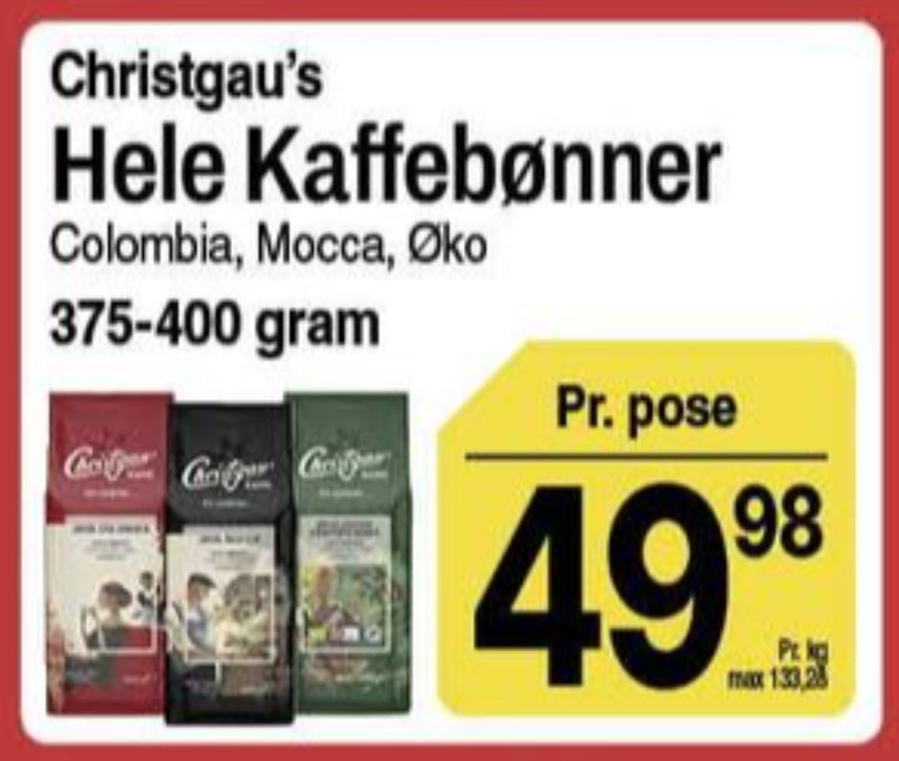 Christgau Java Colombia, Kaffebønner