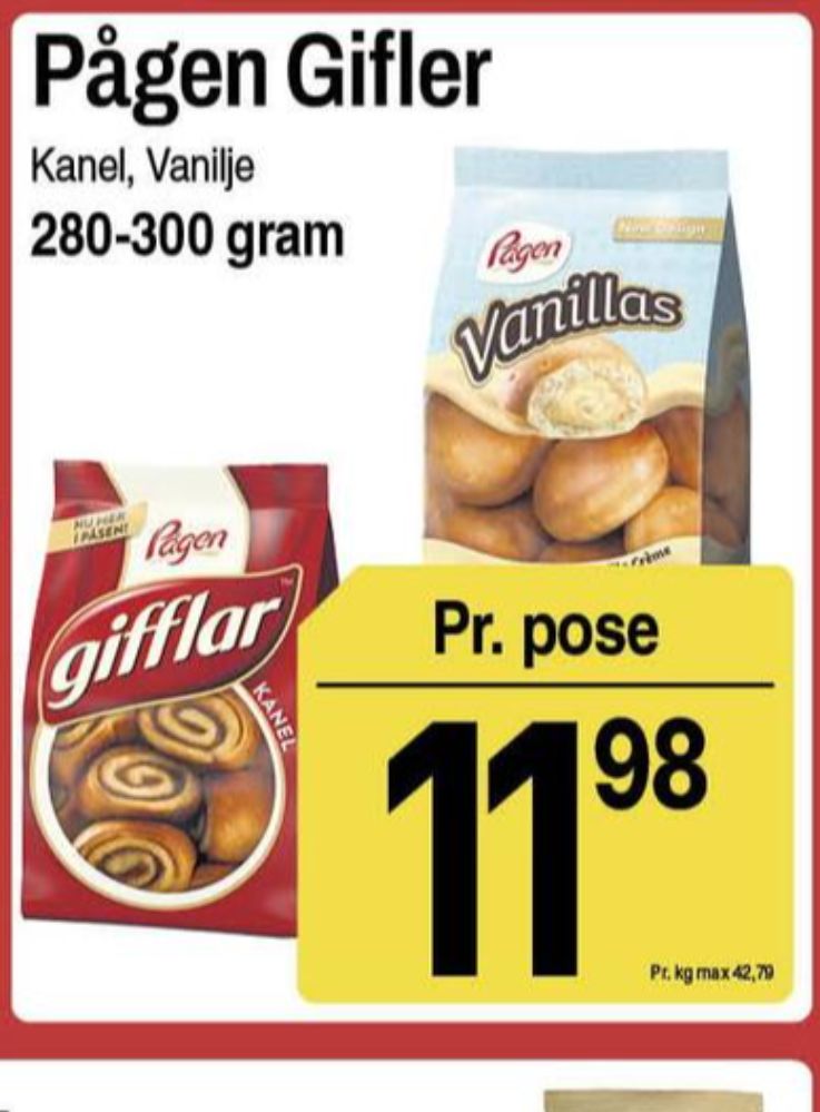 Pågen, Gifflar kanel