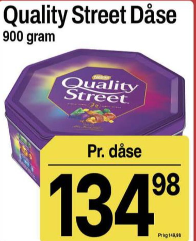 Quality Street, Dessertchokolade