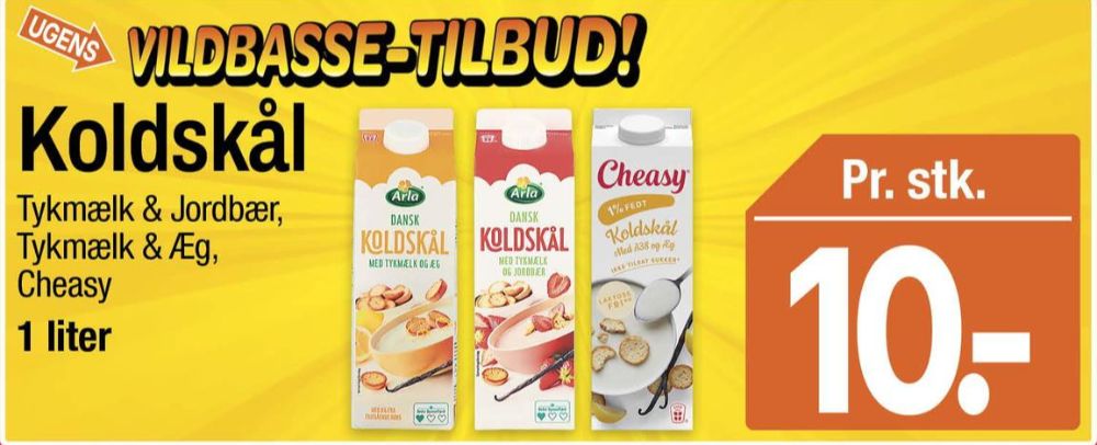 Arla, Koldskål Tykmælk & Jordbær