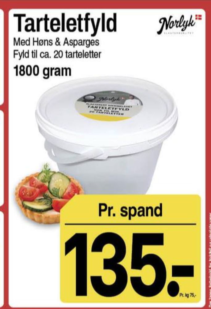 Norlyk Slagter, Tarteletfyld Høns i Asparges