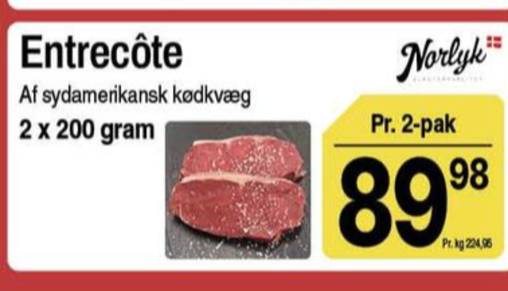 Norlyk Slagter, Okseentrecotes