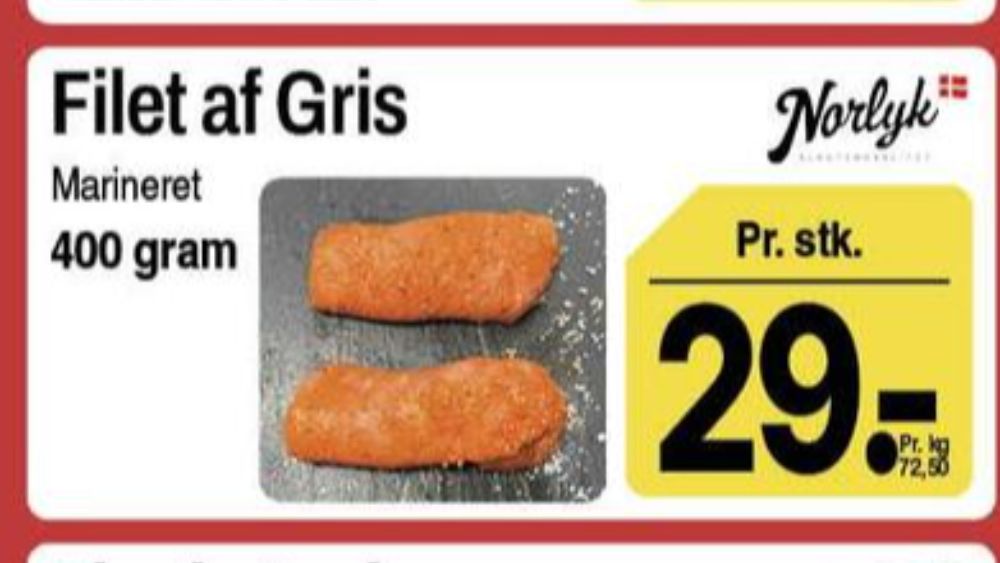 Norlyk Slagter, Grisefilet