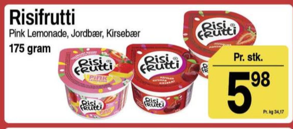 RisiFrutti, Risdessert Hindbær