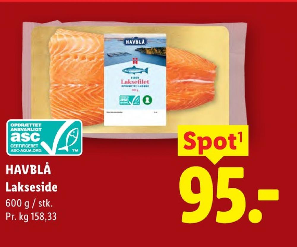 Havblå, Lakseside