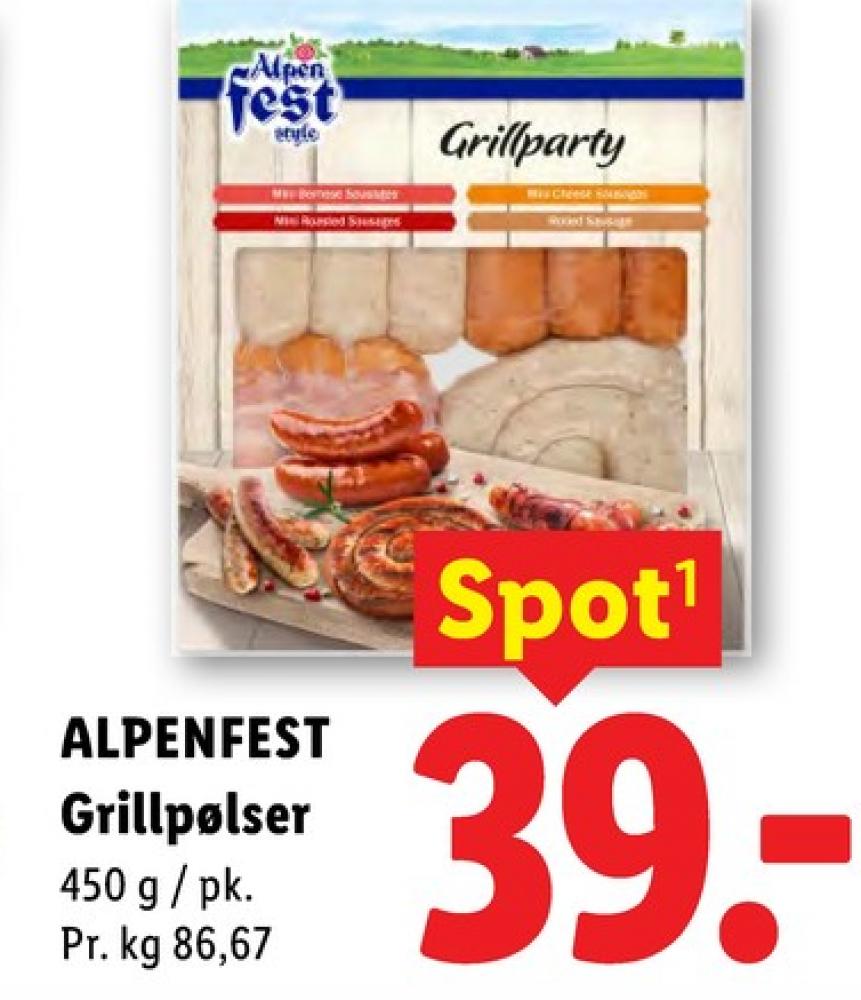 Alpenfest, Grillpølser
