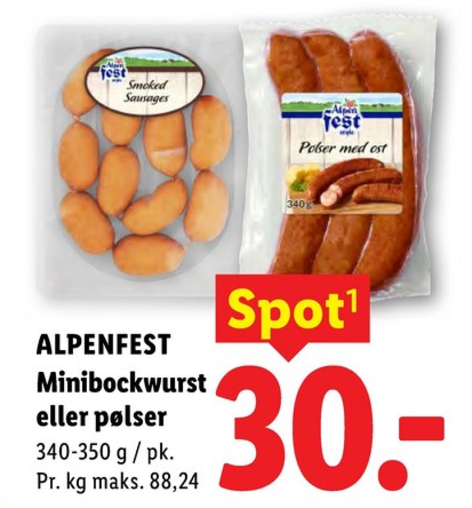 Alpenfest, Cocktailpølser
