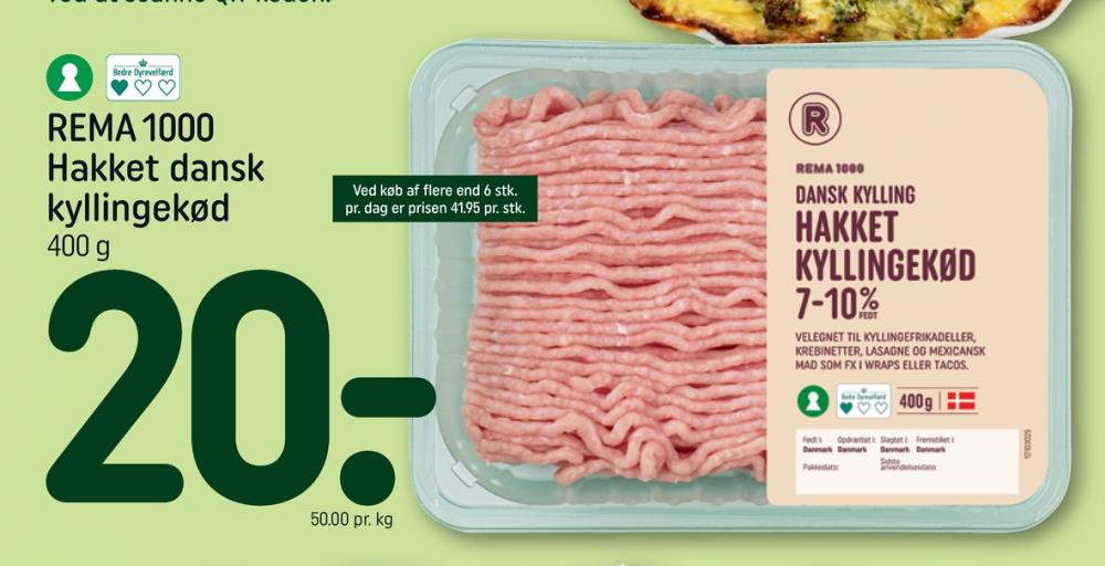Rema 1000, Hakket kylling 7-10%