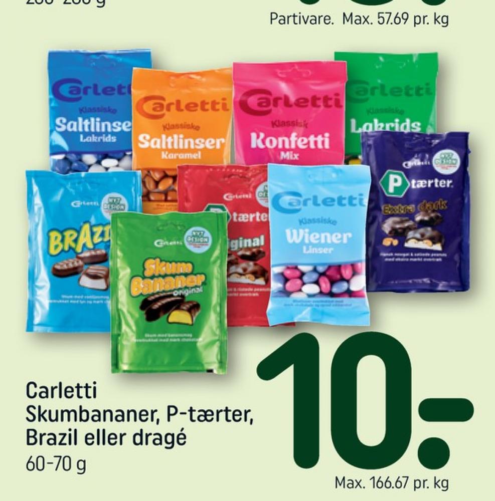 Carletti Saltlinser, Dragée