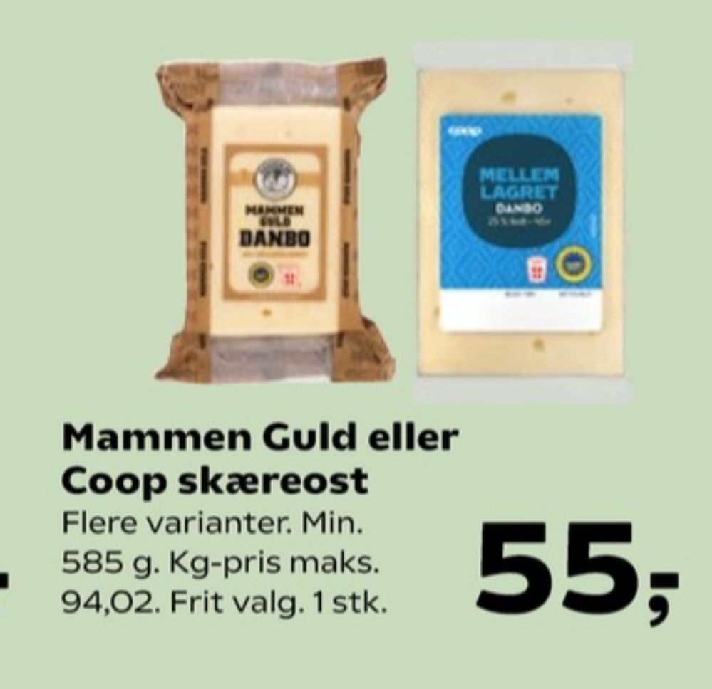 Coop, Skæreost Danbo Mellemlagret