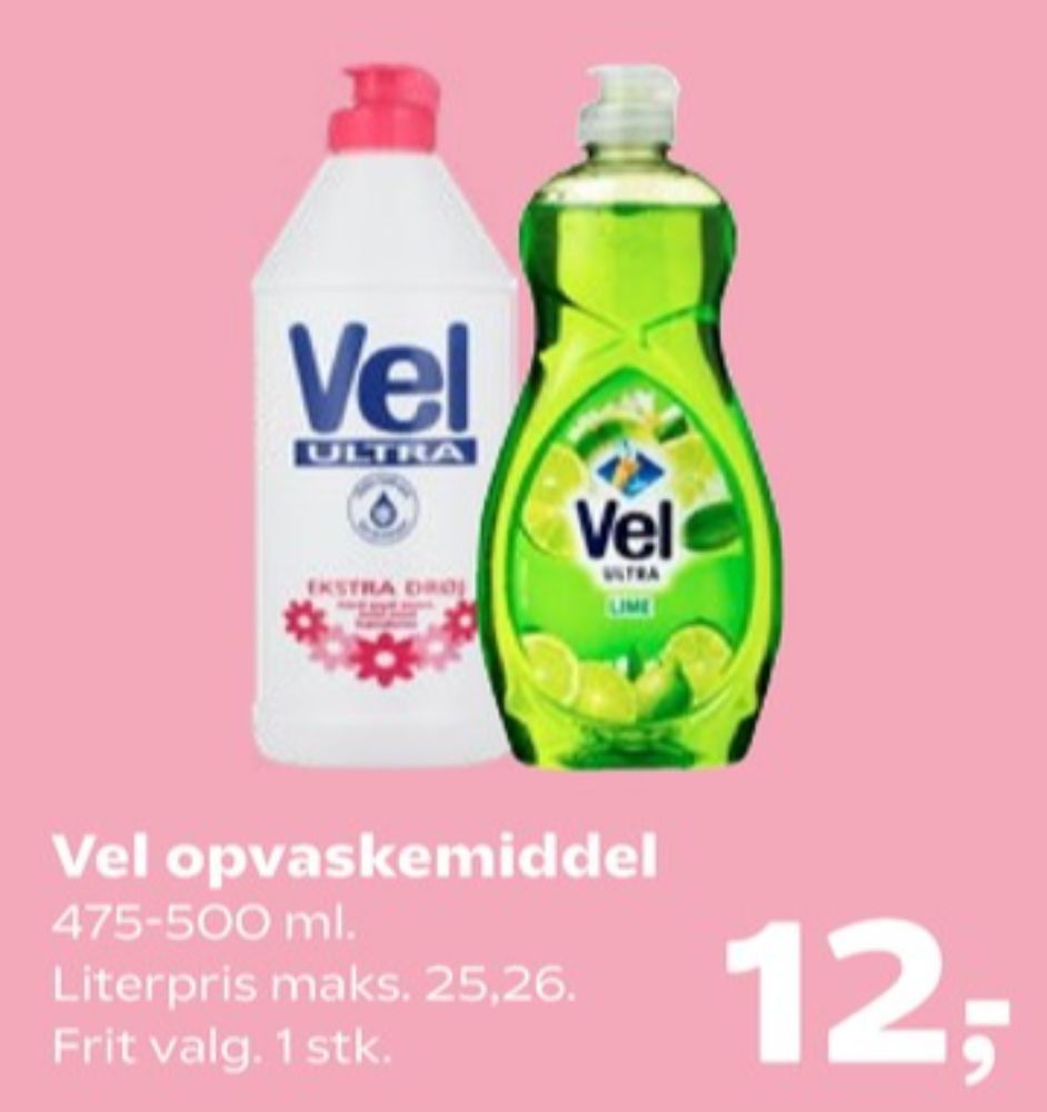 Vel, Opvaskemiddel