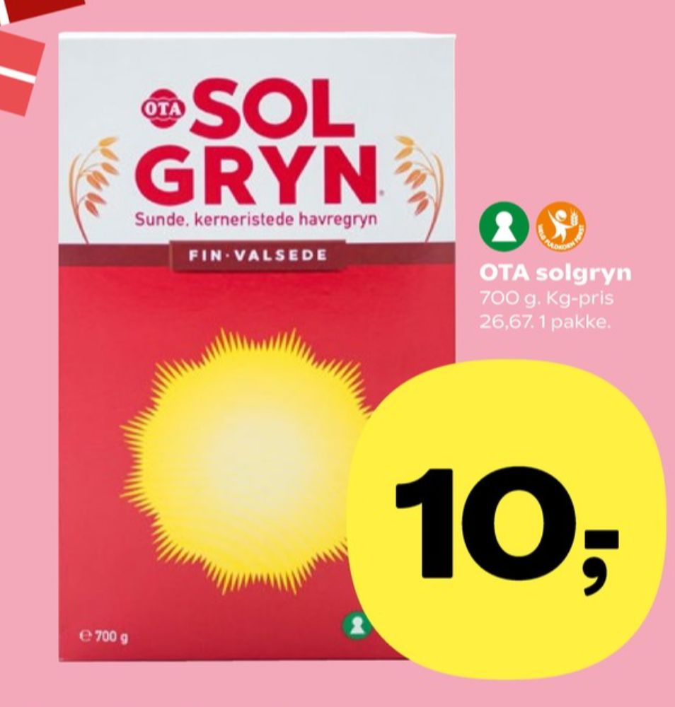 Ota Sol Gryn, Finvalsede Havregryn 