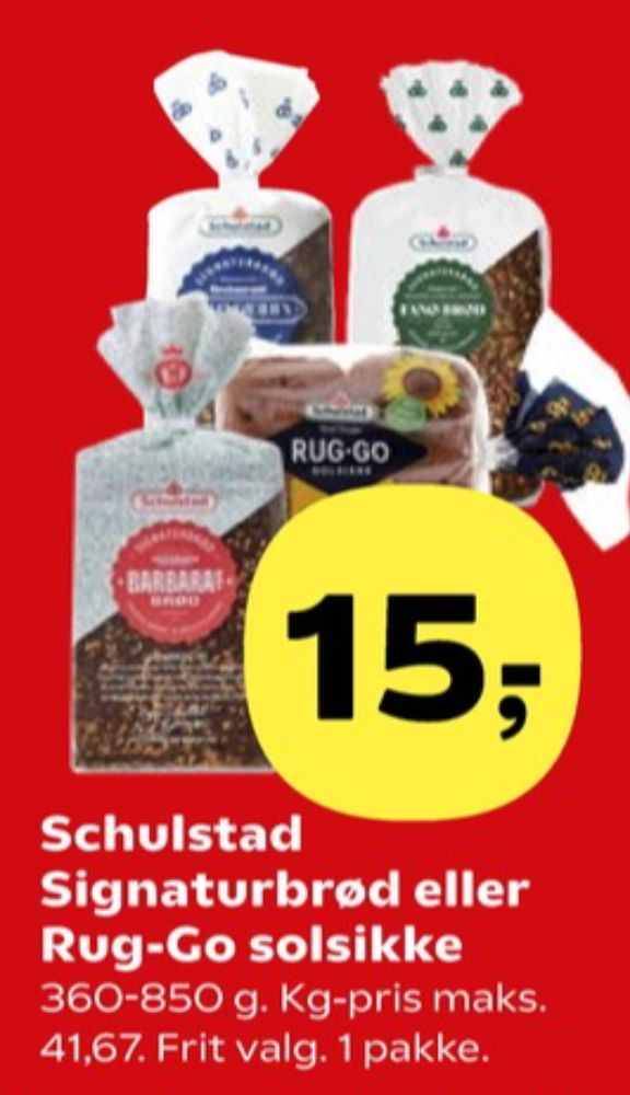 Schulstad Det Gode, Rug Go Solsikke Rugbrødssandwichbrød