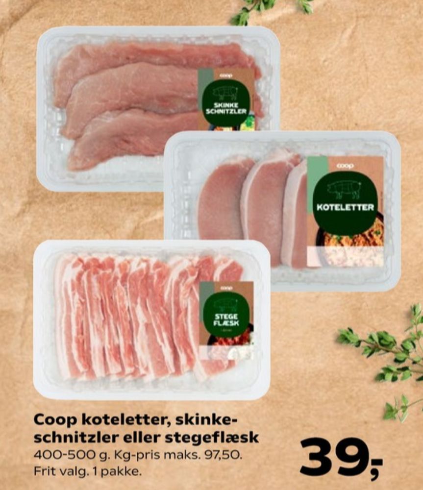 Coop, Flæsk i skiver