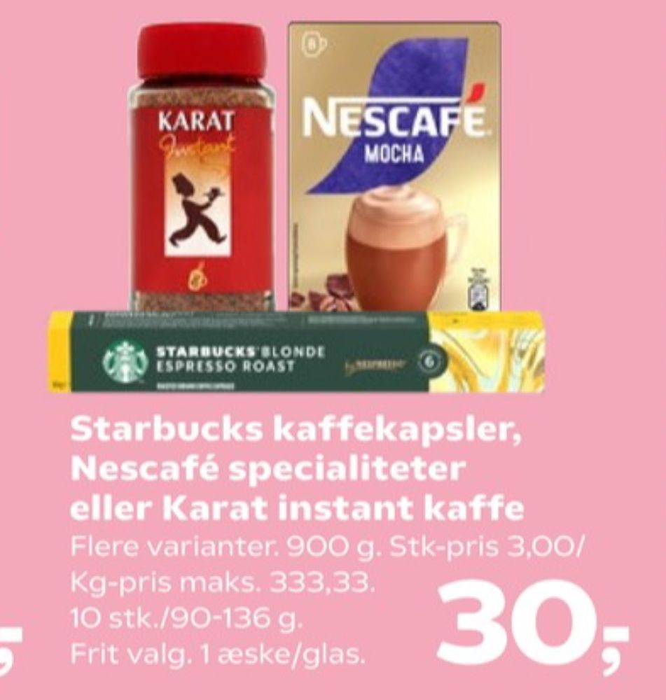 Karat, Instant Kaffe