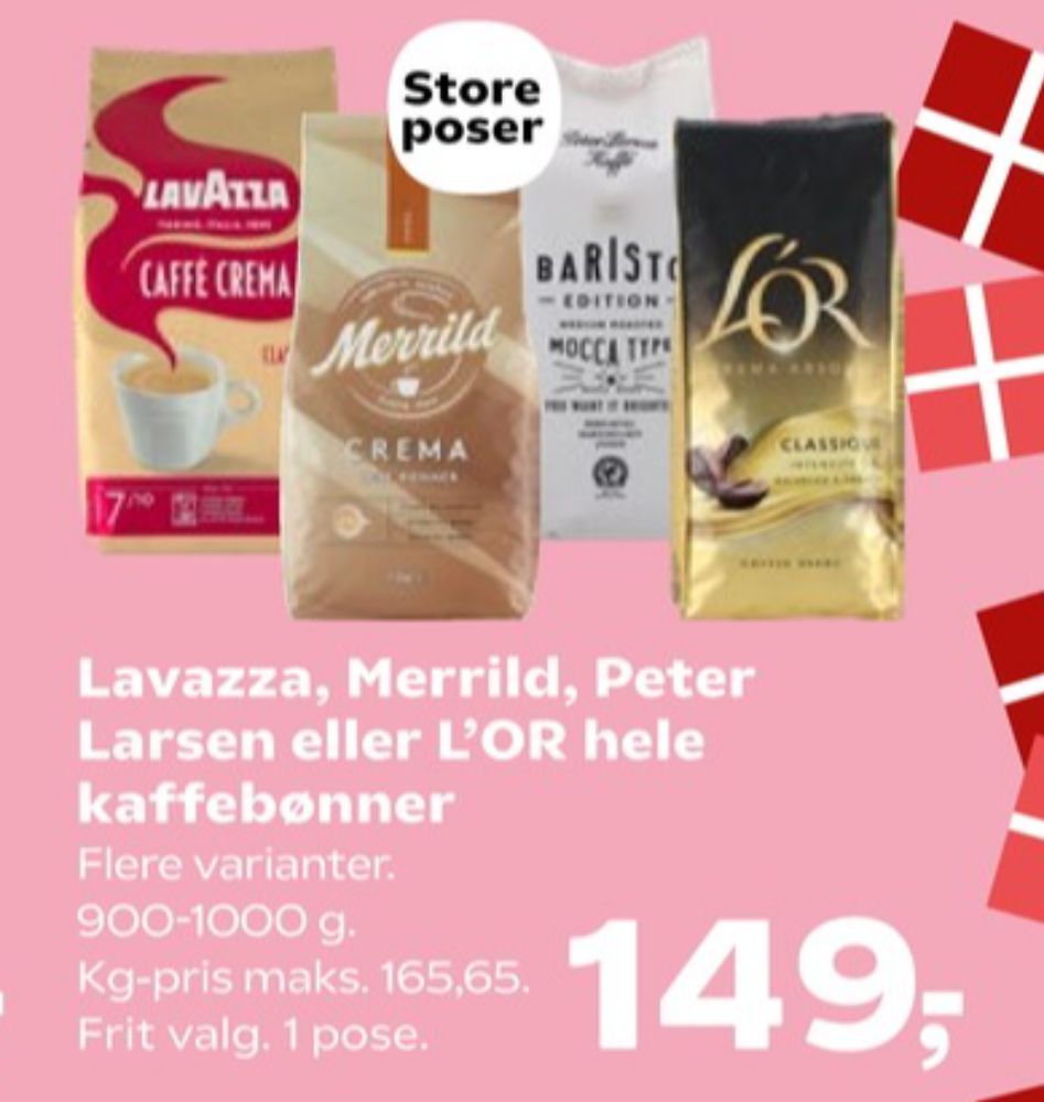 Merrild Crema, Kaffebønner