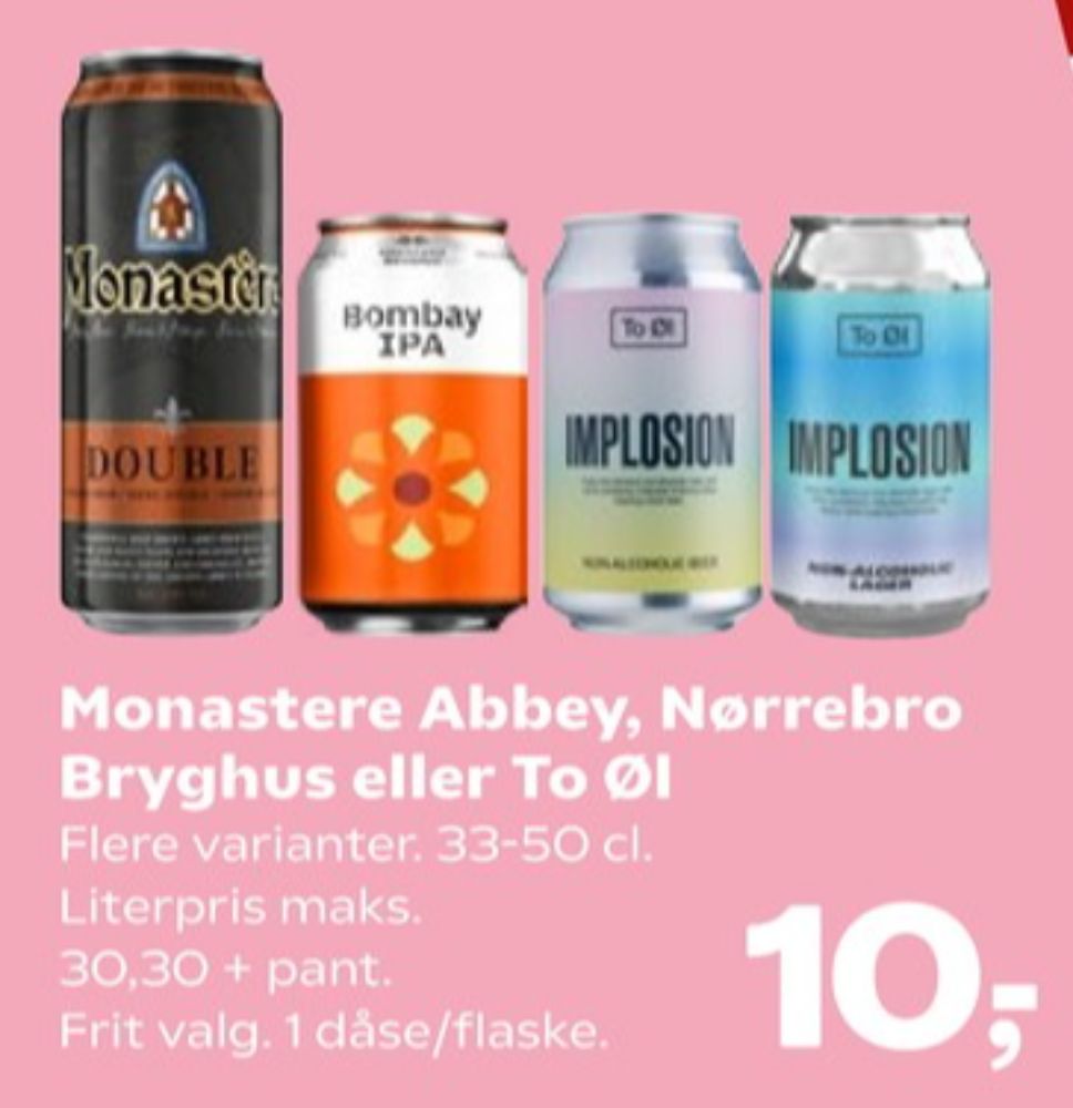 To Øl Implosion Lager, Øl - Alkoholfri