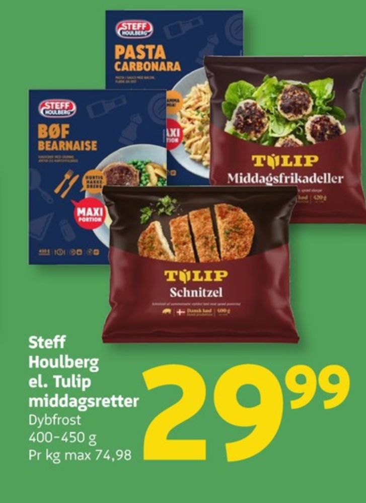 Tulip, Middags Frikadeller