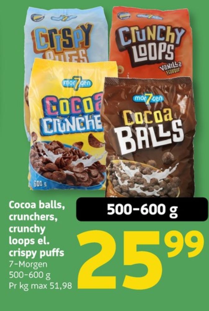 7-Morgen Cocoa Crunchers, Morgenmadsprodukt