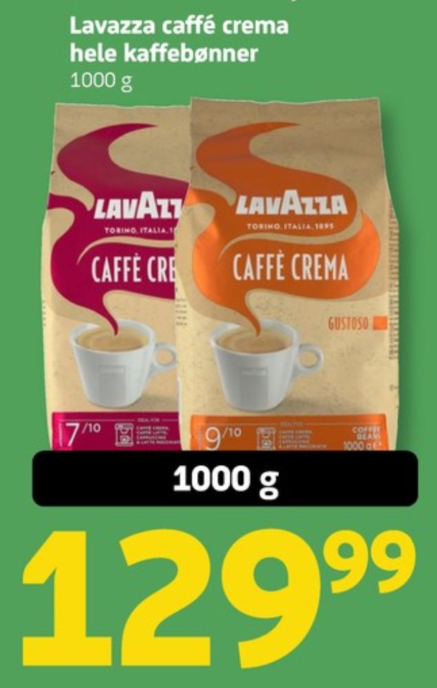 LavAzza Caffe Crema Classico, Kaffebønner
