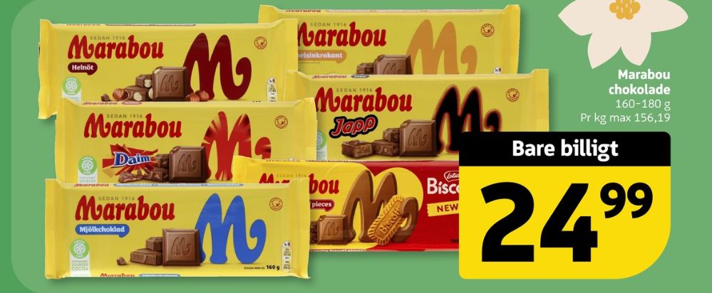 Marabou Japp, Chokoladeplade 