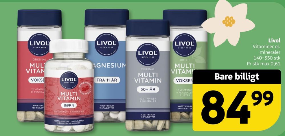 Livol Multi, Vitaminer