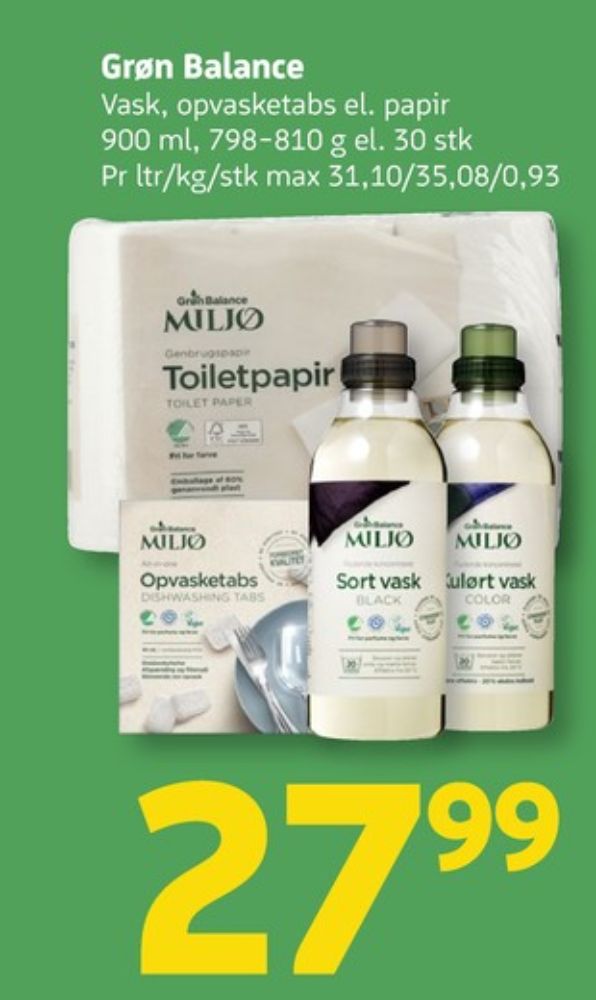 Grøn Balance, Maskinopvask-tabs