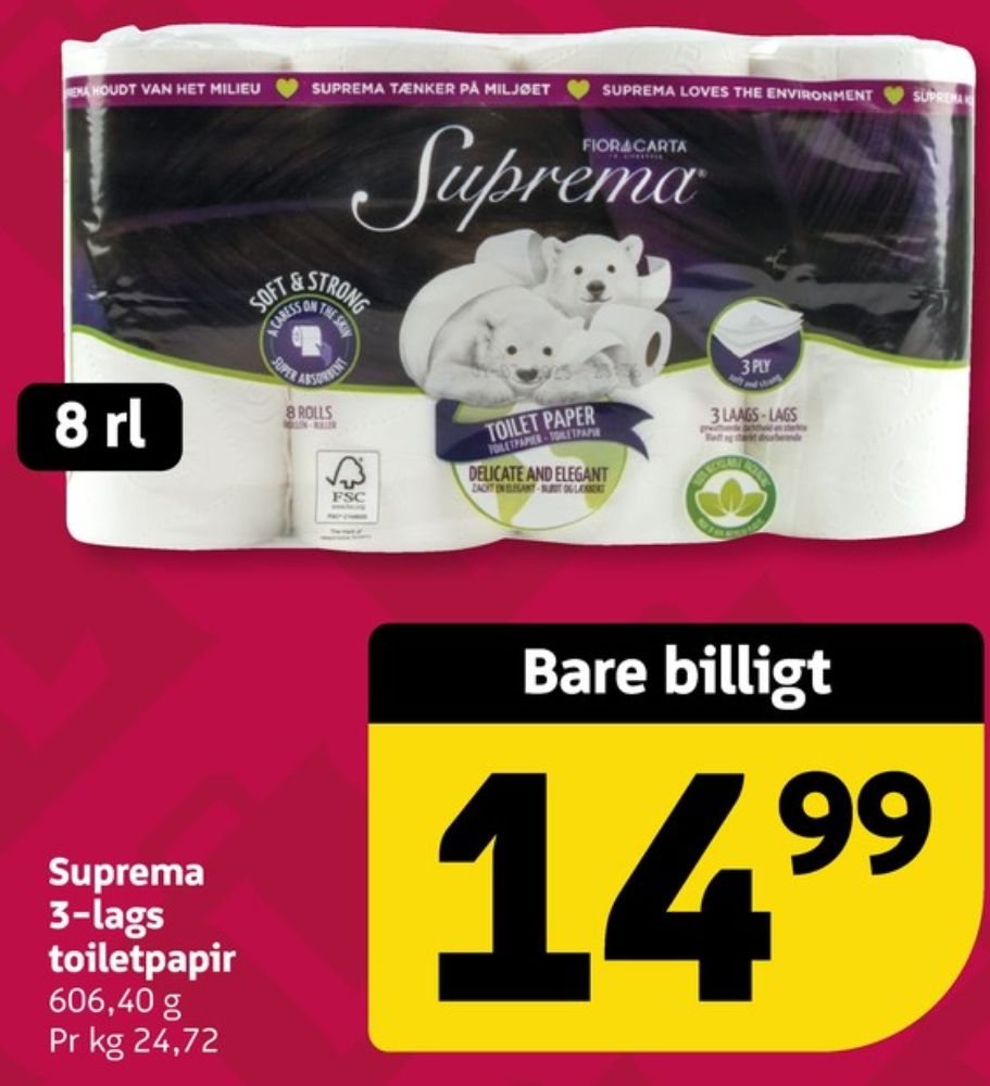 Suprema, Toiletpapir