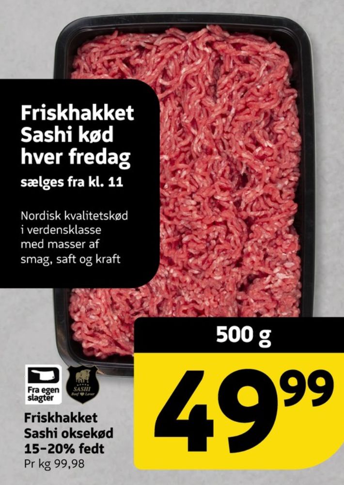 Hakket oksekød 15-20%