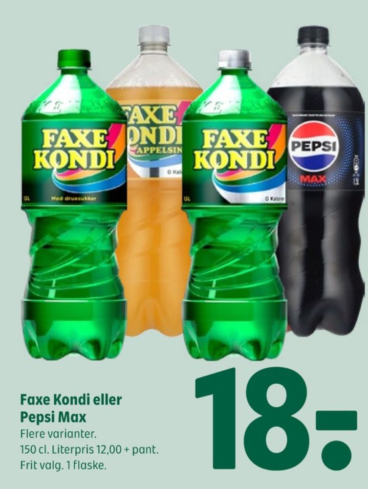Faxe Kondi 0 Kalorier Appelsin, Appelsinsodavand