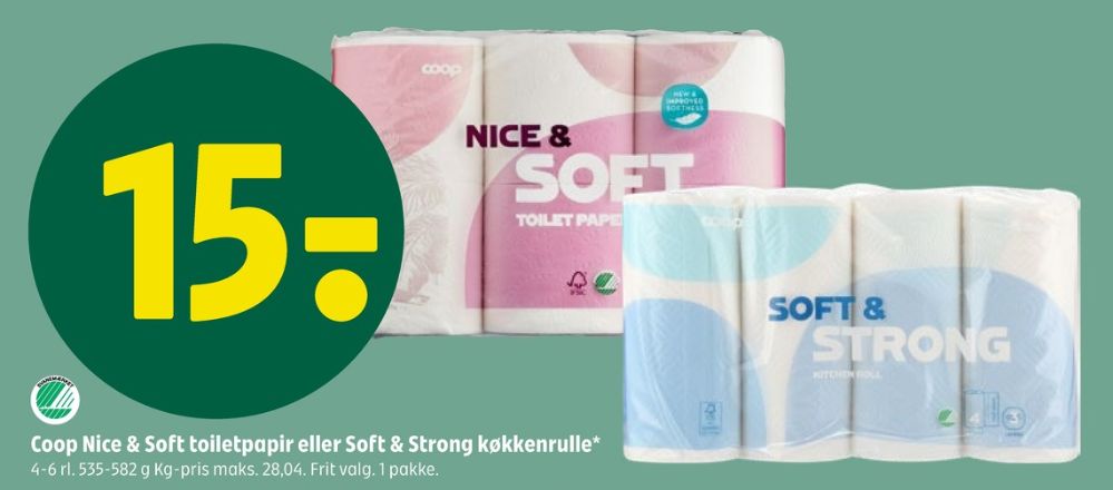 Coop Nice & Soft, Toiletpapir