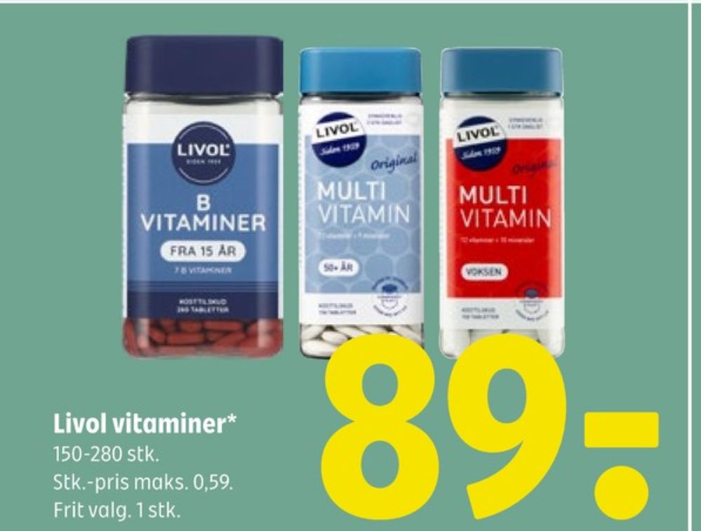 Livol Multi, Vitaminer