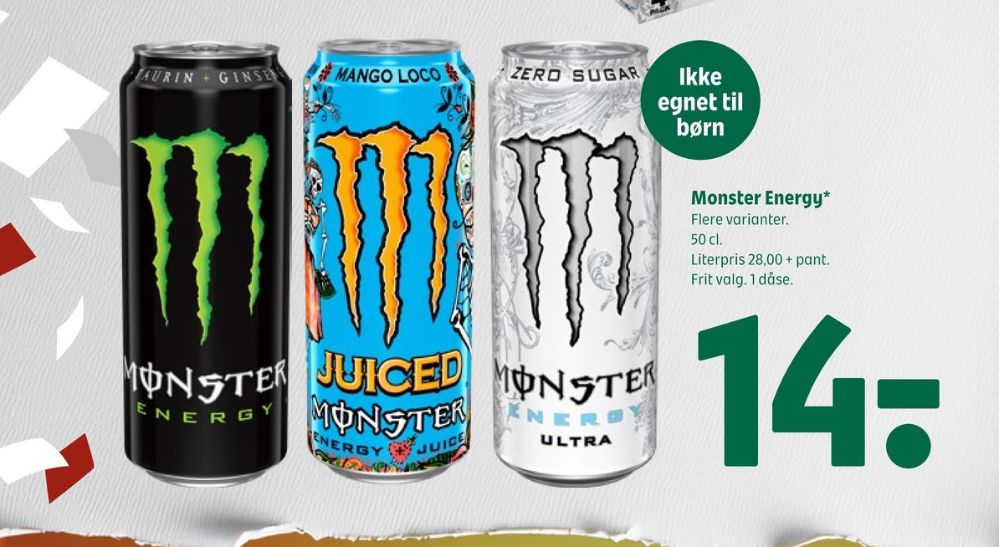 Monster Ultra Energy, Energidrik