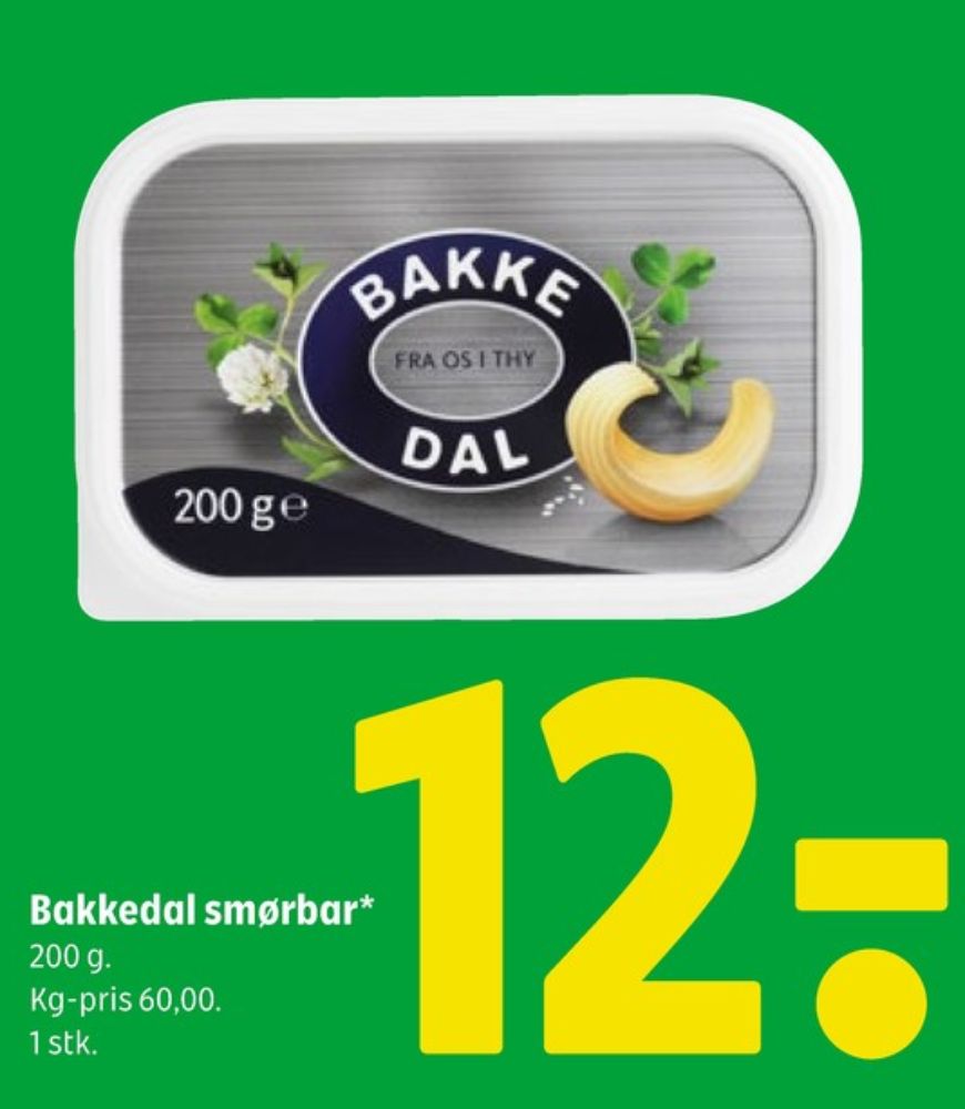 Bakkedal, Smørbar