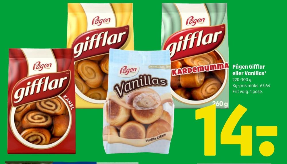 Pågen, Gifflar kanel