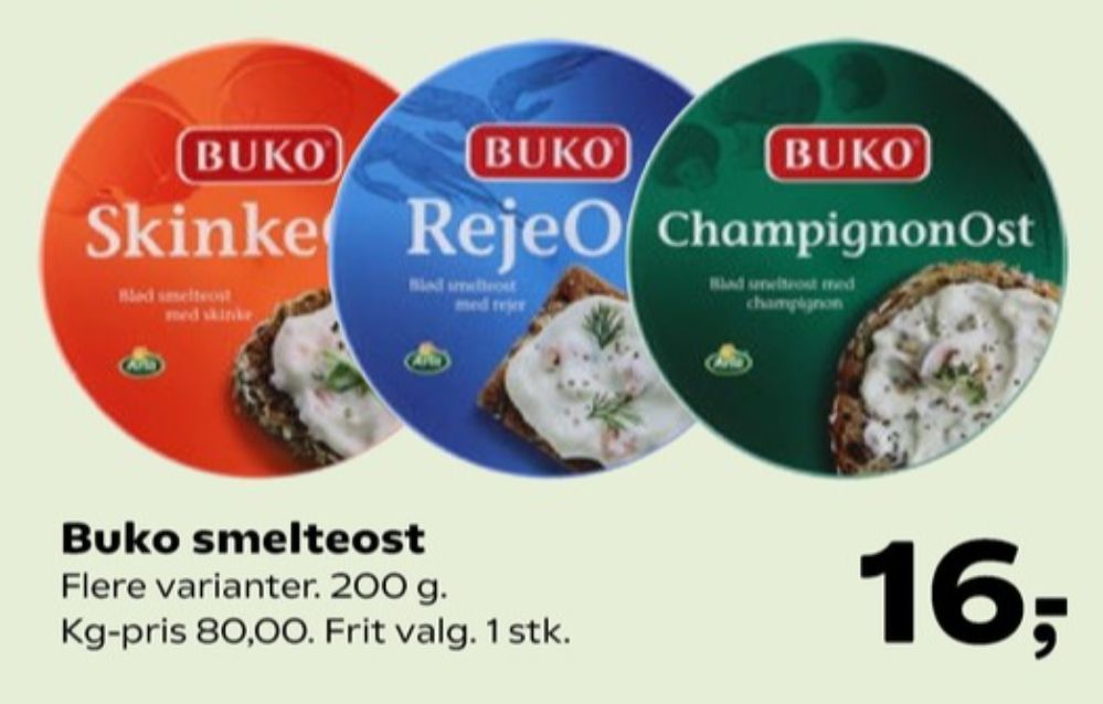 Buko Smelte, Smøreost Champignonost