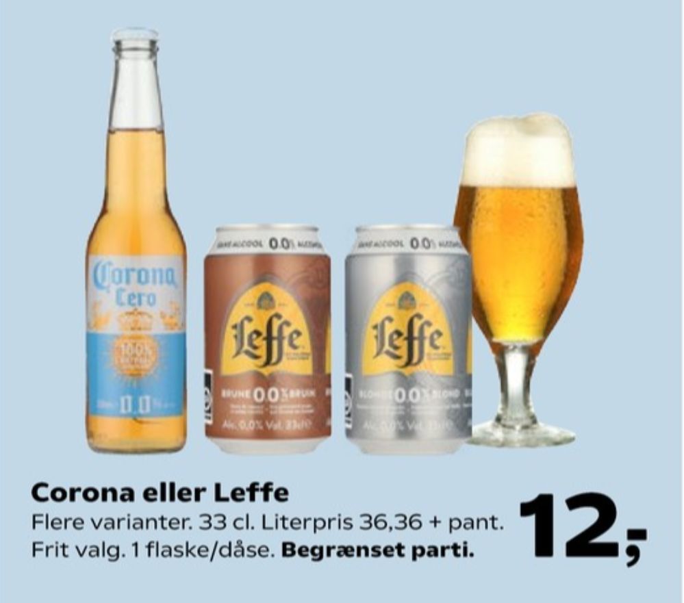Leffe Blonde 0,0%, Øl - Alkoholfri