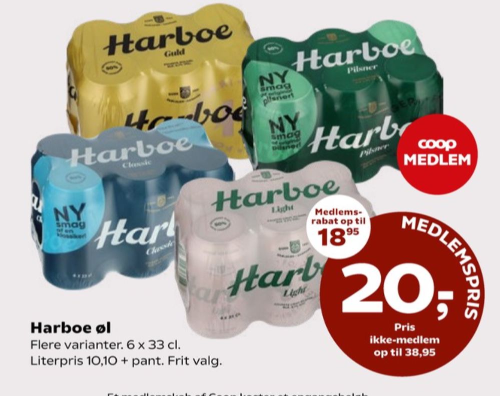 Harboe Pilsner, Øl 6 pk.
