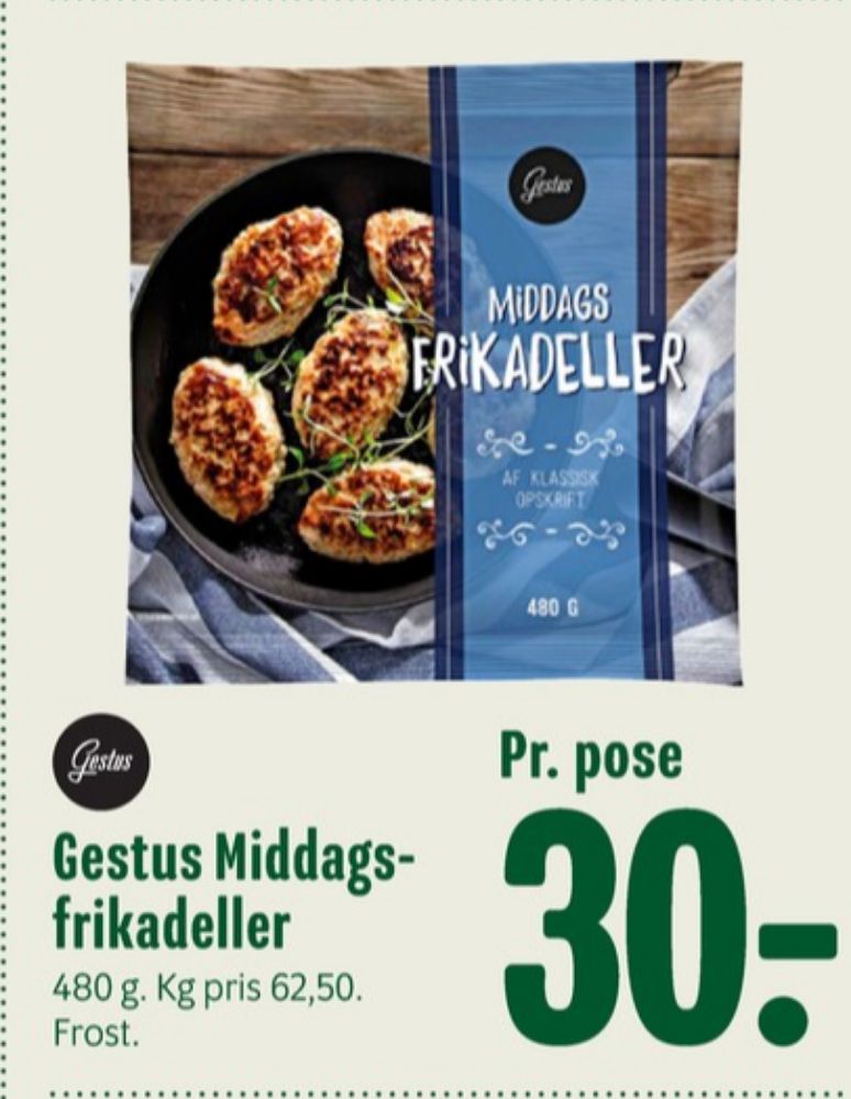 Gestus, Middags Frikadeller