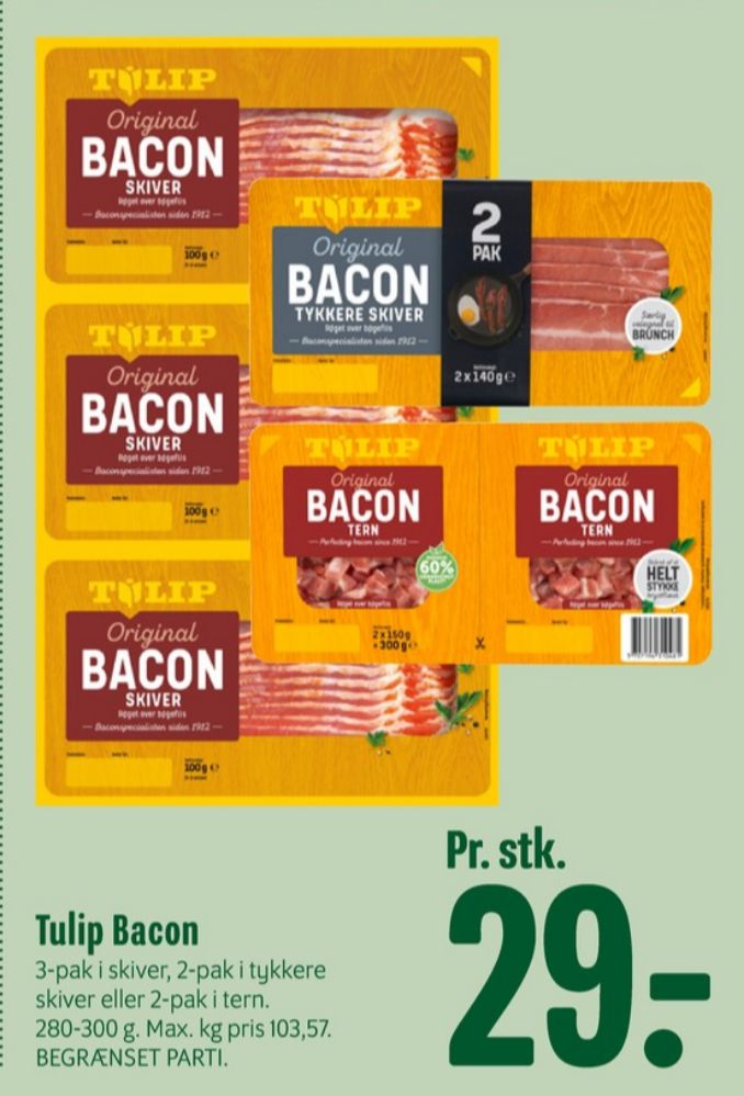 Tulip, Baconskiver