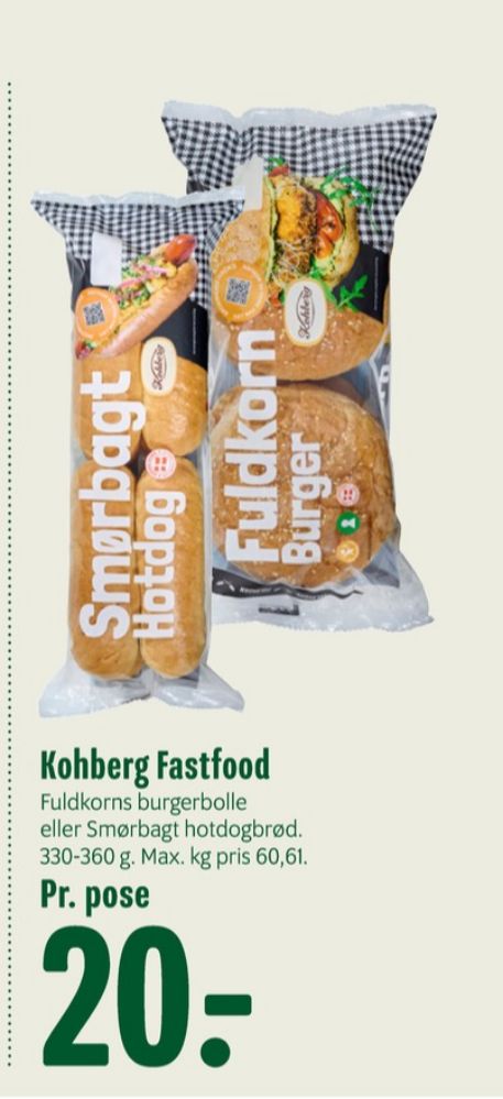 Kohberg, Fuldkorn Burgerboller