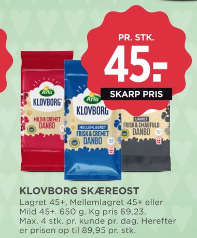 Klovborg, Skæreost Danbo Mellemlagret