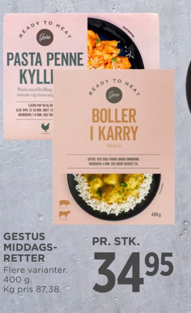 Gestus, Pasta Penne Kylling