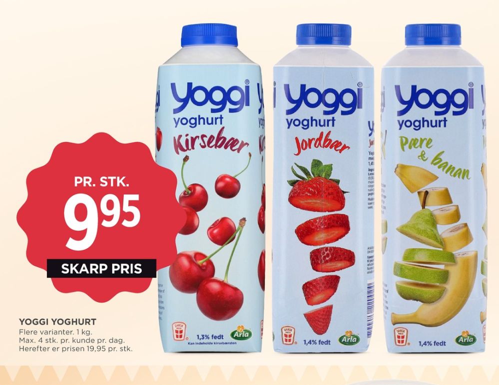 Yoggi, Pære & Banan Yoghurt 