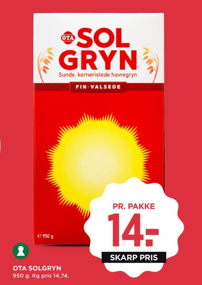 Ota Sol Gryn, Finvalsede Havregryn 