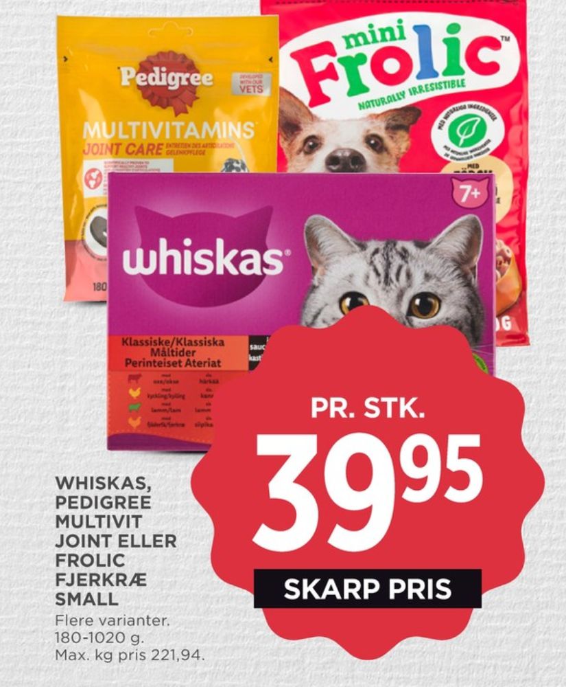 Whiskas, Kattefoder