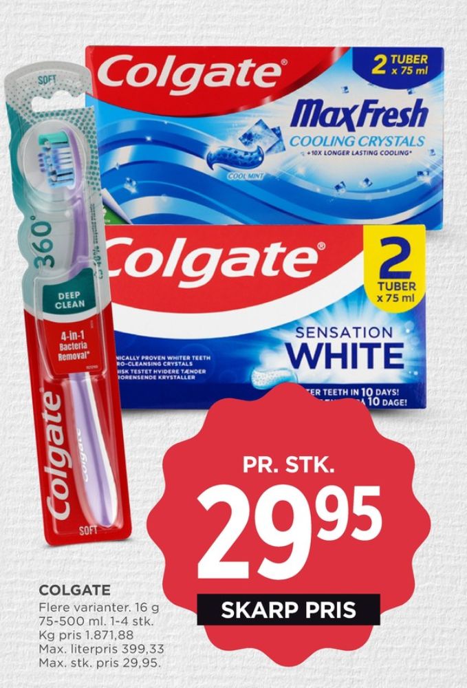 Colgate, Tandpasta