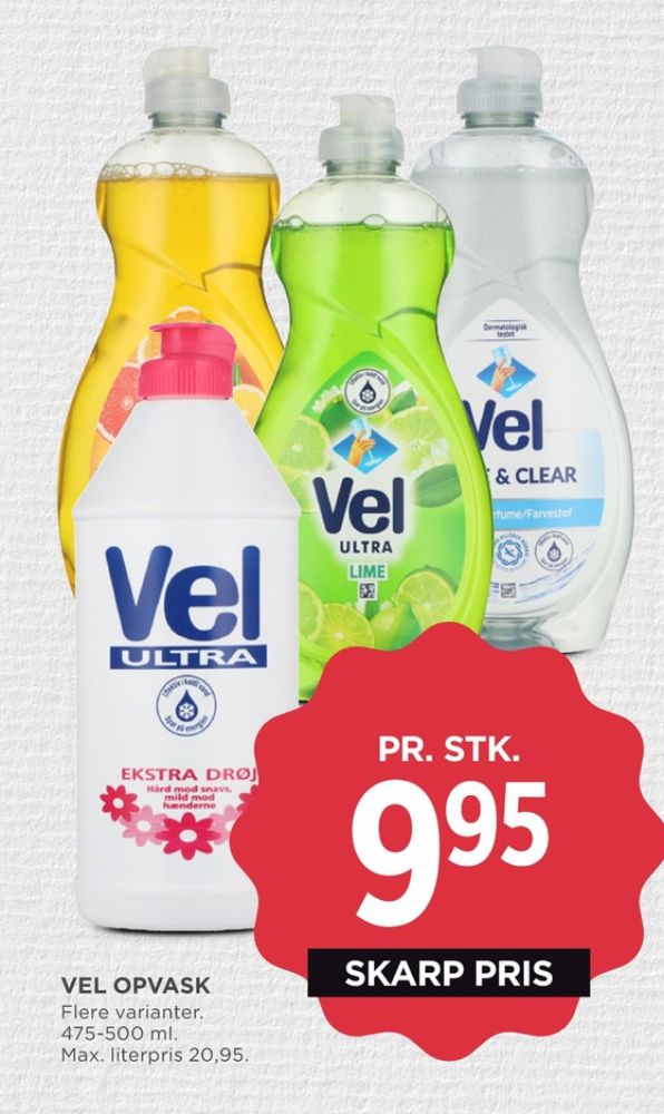 Vel, Opvaskemiddel