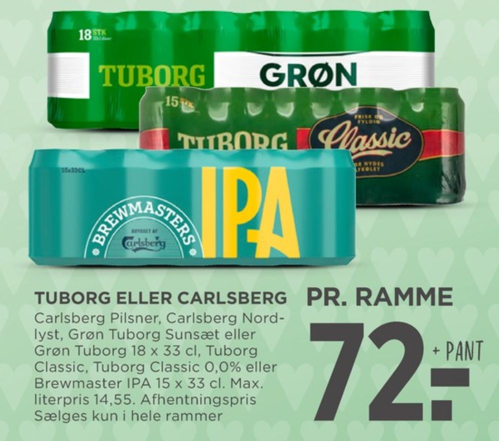 Tuborg Grøn Sunsæt, Øl 18 pk.